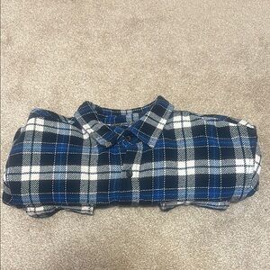 Orvis Navy and White Checkered Shirt